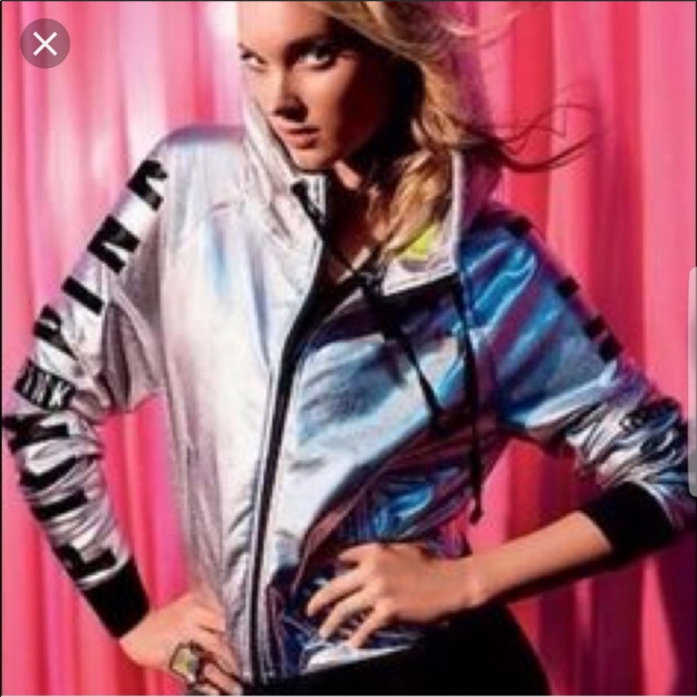 Limited Edition PINK VS Silver Metallic Jacket - Picture 3 of 7